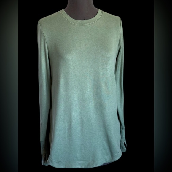 Member's Mark Tops - Members Mark Favorite Super Soft Long Sleeve Top in Sage Green Size S